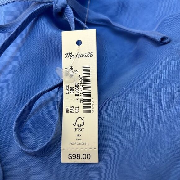 Madewell NQ794 Tie-Waist Maxi Slip Skirt in Cupro Blend NWT size 12 - Picture 9 of 11